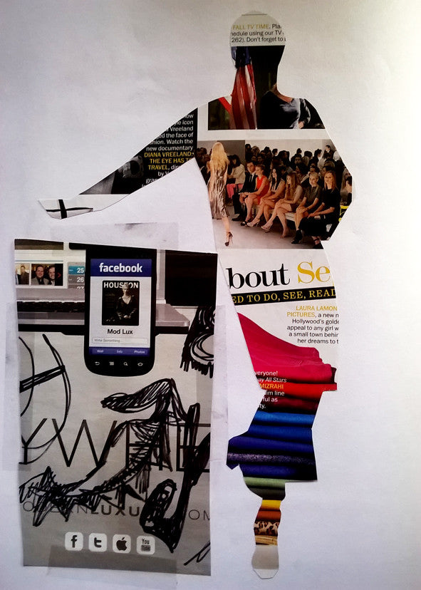 Silhouetted Figure Collage