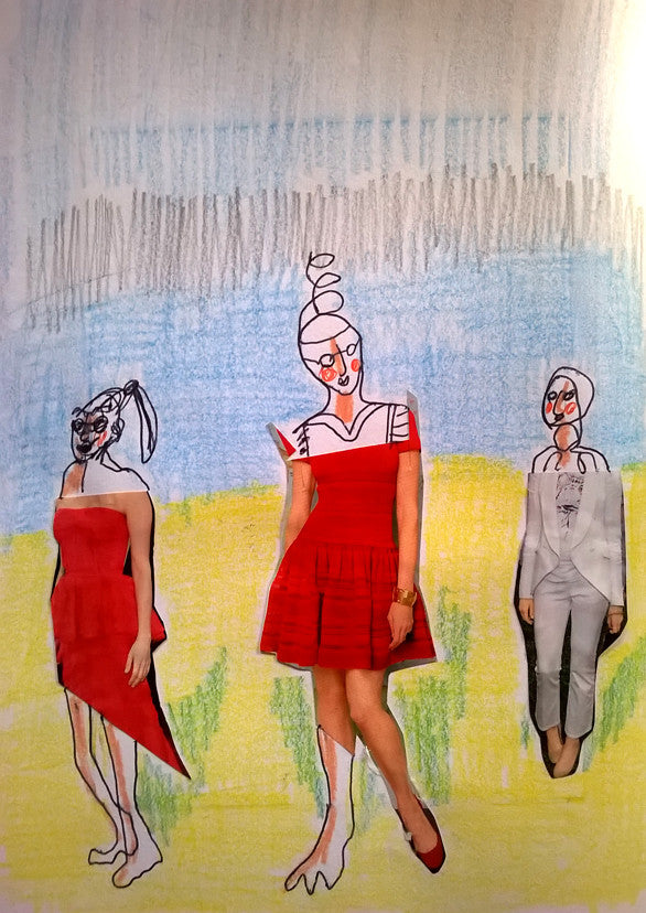 Three Damsels Collage